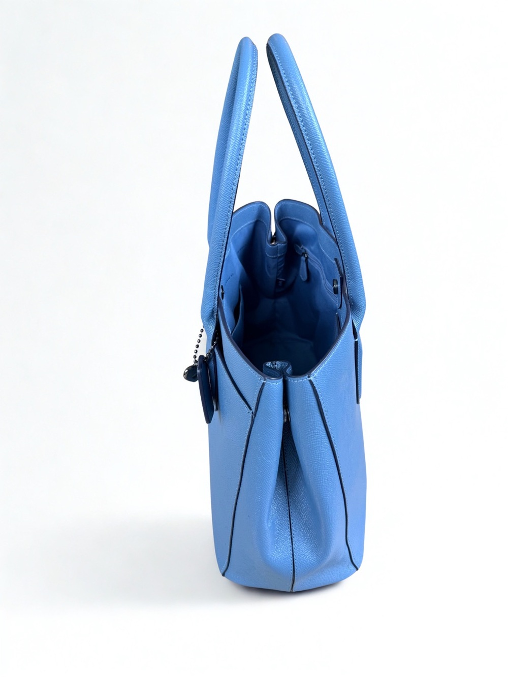 Stunning Coach Bailey Carryall in Chambray Blue Crossgrain Leather - Picture 6 of 9